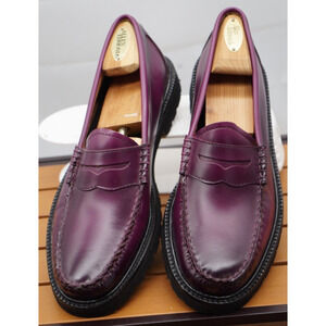 NEW G.H. Bass Weejuns Women Sz 11 Whitney Candy Purple Leather Penny Loafers